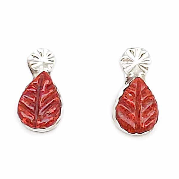 Small Leaf Opal Earrings - Image 2