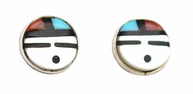 Sunface Inlay Post Earrings