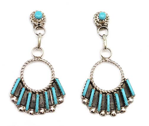 Needlepoint Dangle Earrings