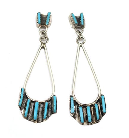 Turquoise Needlepoint Earring