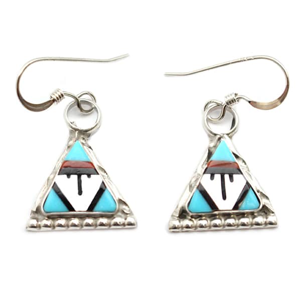Zuni Multi Color Inlay Earring - Image 2