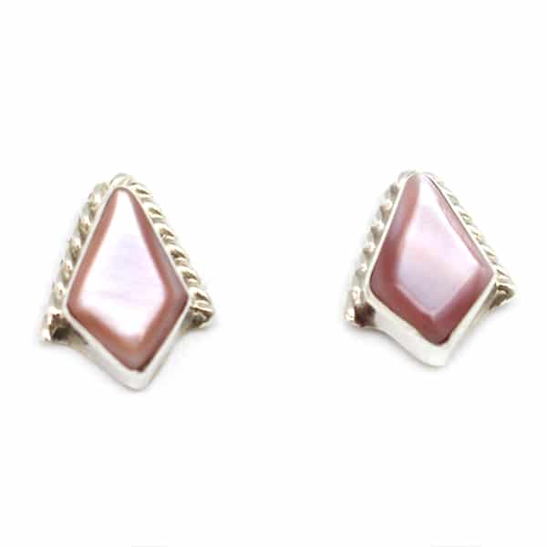 Diamond Shape Inlay Earring - Image 2