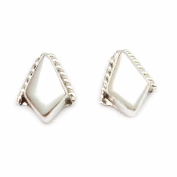 Diamond Shape Inlay Earring - Image 3