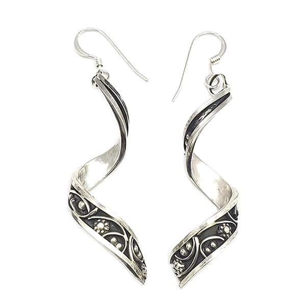 Silver Swirl Earrings
