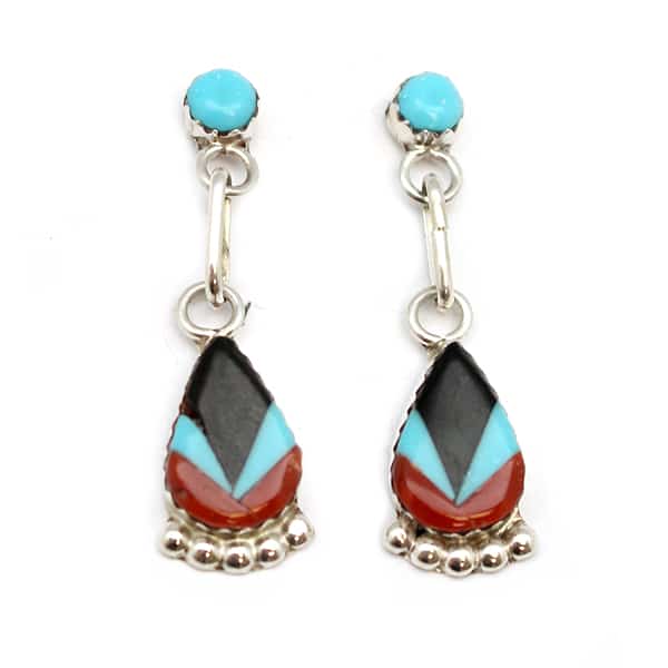 Inlay Dangle Earrings