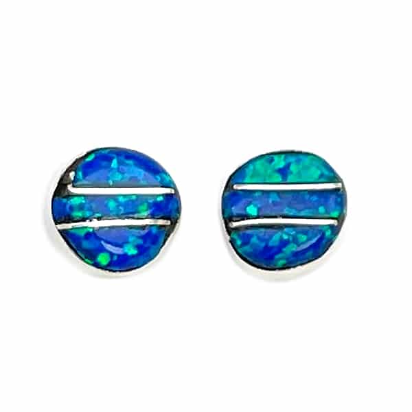 Small Opal Inlay Earring