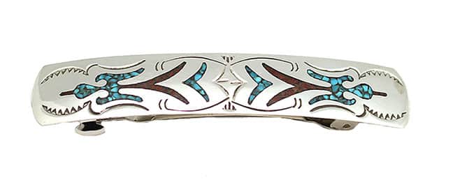 Chip Inlay Hair Barrette