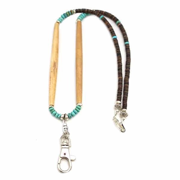 Bone & Turquoise Lanyard