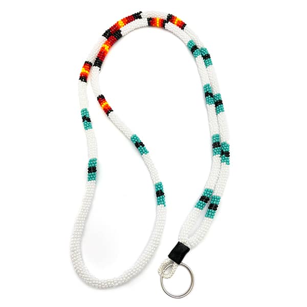Beaded Lanyard Key Ring or Badge Holder