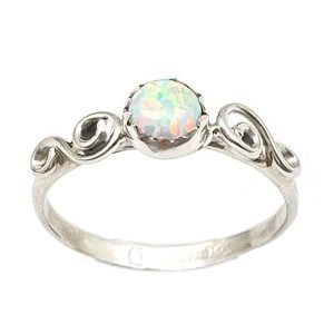 White Opal Ladies Ring (click for sizes available)