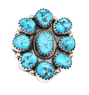 Sleeping Beauty Cluster Ring