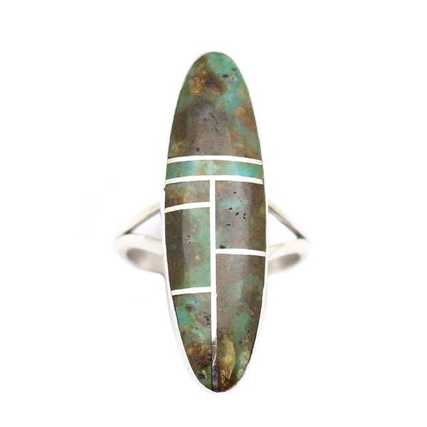 Turquoise Inlay Ladies Ring (click for sizes available)