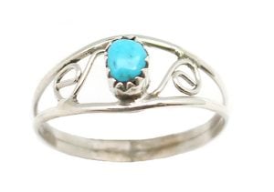 Turquoise "S" Ladies Ring (click for sizes available)