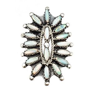 Opal Needlepoint Ladies Ring (click for sizes available)