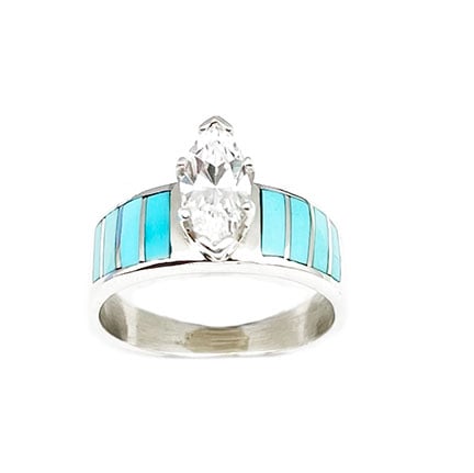 Assorted Inlay Rings with CZ (click for colors and sizes available)