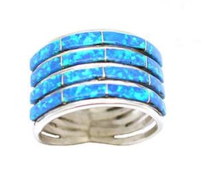 Blue Opal Ladies Ring (click for colors and size available)