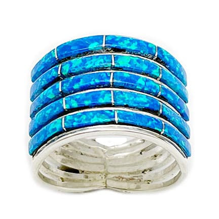 Opal Inlay Ladies Ring (click for other colors available)