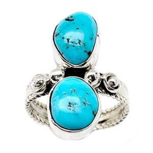 Two Turquoise Ladies Ring (click for sizes available)
