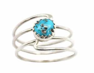 Turquoise Coil Ladies Ring (click for sizes available)