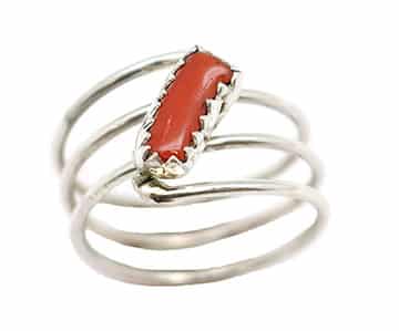 Coral Ladies Ring