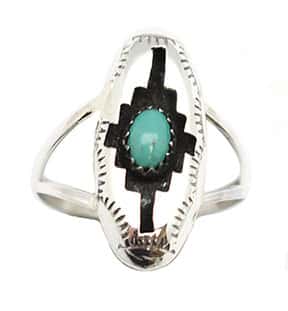 Turquoise Shadowbox Ladies Ring