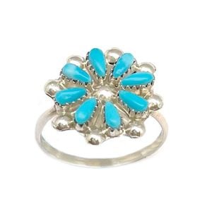 Zuni Turquoise Cluster Ring (click for sizes available)
