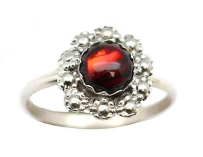 Red Paua Shell Ladies Ring