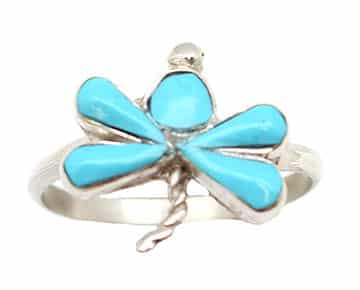 Turquoise Dragonfly Ladies Ring