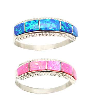 Opal Inlay Ladies Ring (click for colors and sizes available)