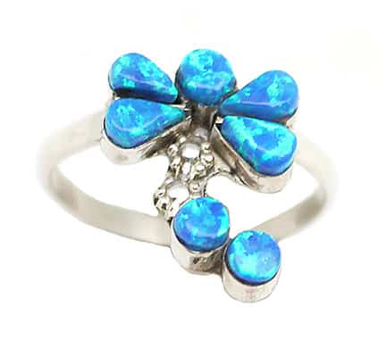 Opal Dragonfly Ladies Ring