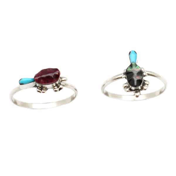 Small Turtle Inlay Ring (click for colors and style available)