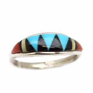 Zuni Inlay Ladies Ring