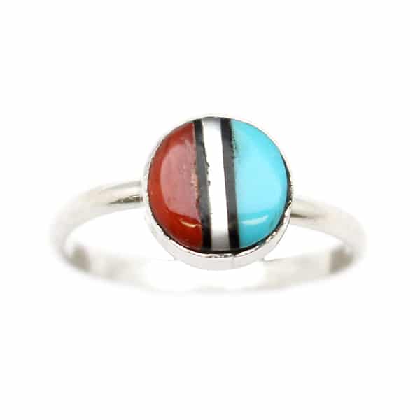 Zuni Multi Color Inlay Ladies Ring
