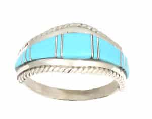 Ladies Inlay Turquoise Ring (click for sizes available)