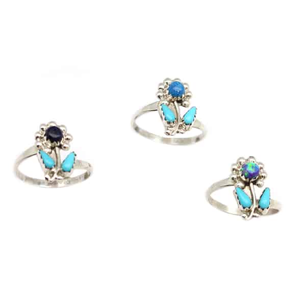 Zuni Flower Ladies Ring