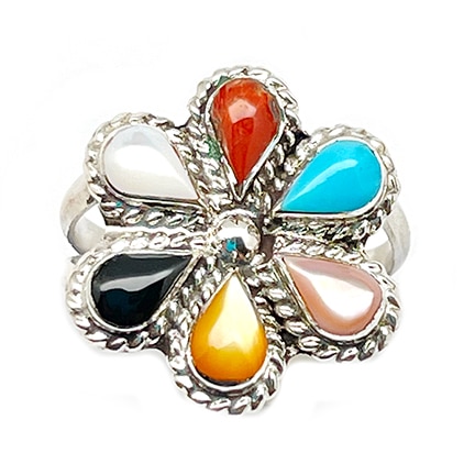 Zuni Ladies Multi-Color Ring (click for sizes available)