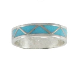 Turquoise Inlay Band Ring (click for sizes available)