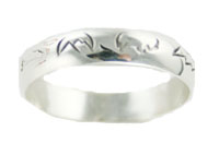 All Silver Indian Stamp Band (click for sizes available)