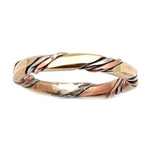 Copper Nickle Brass Twist Band Ring (click for sizes available)