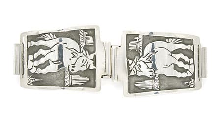 All Silver Horse Mens Watch Band