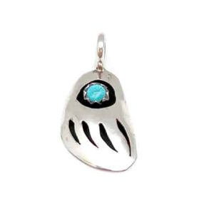 Turquoise Bearpaw Pendant