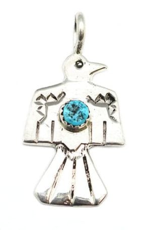 Turquoise Thunderbird Pendant