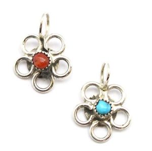 Flower Pendant with Stone (click for colors available)