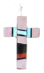 Zuni Multi Color Inlay Cross (click for main colors available)