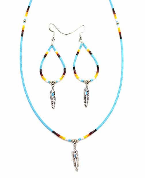 Beaded Necklace & Earring Set