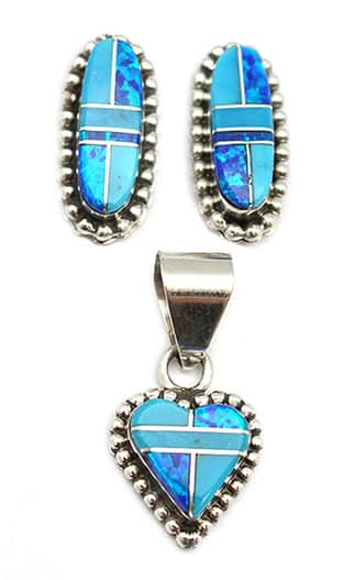 Earring & Pendant Inlay Set