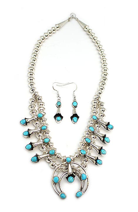Squash Blossom with Earrings