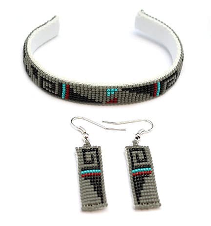 Beaded Bracelet & Earring Set