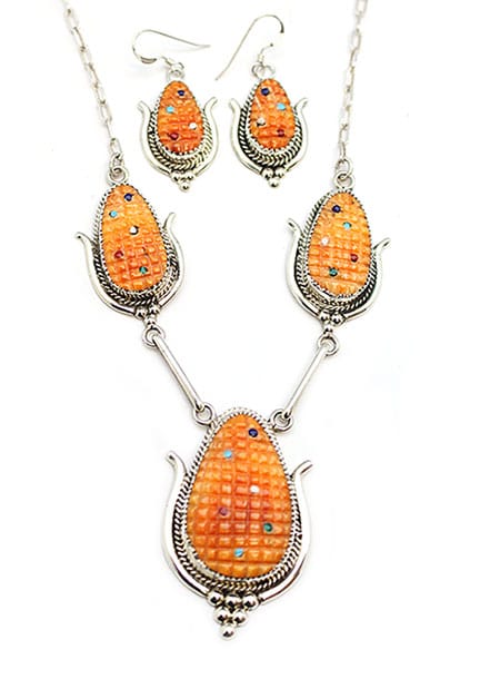 Spiny Oyster Necklace / Earring Set