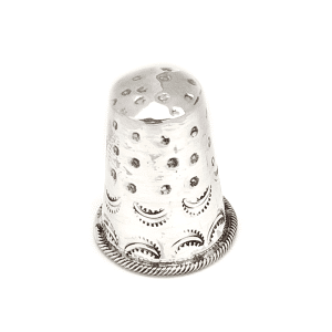 All Silver Stamped Thimble